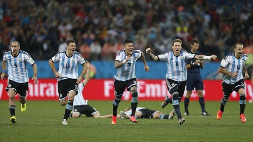 阿根廷赛后庆祝解说